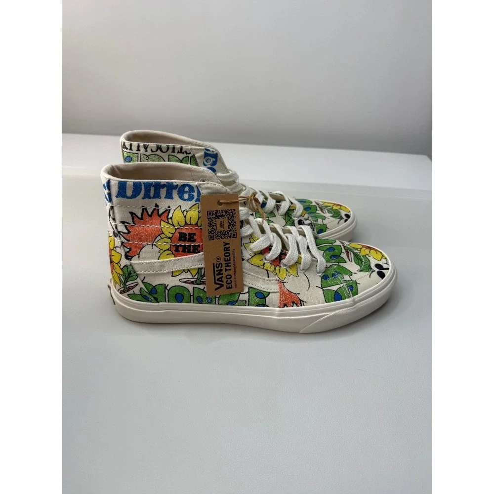 Vans Sk8-Hi Tapered Eco Positivity Graphic Hemp Sneakers Mens 10 NEW
